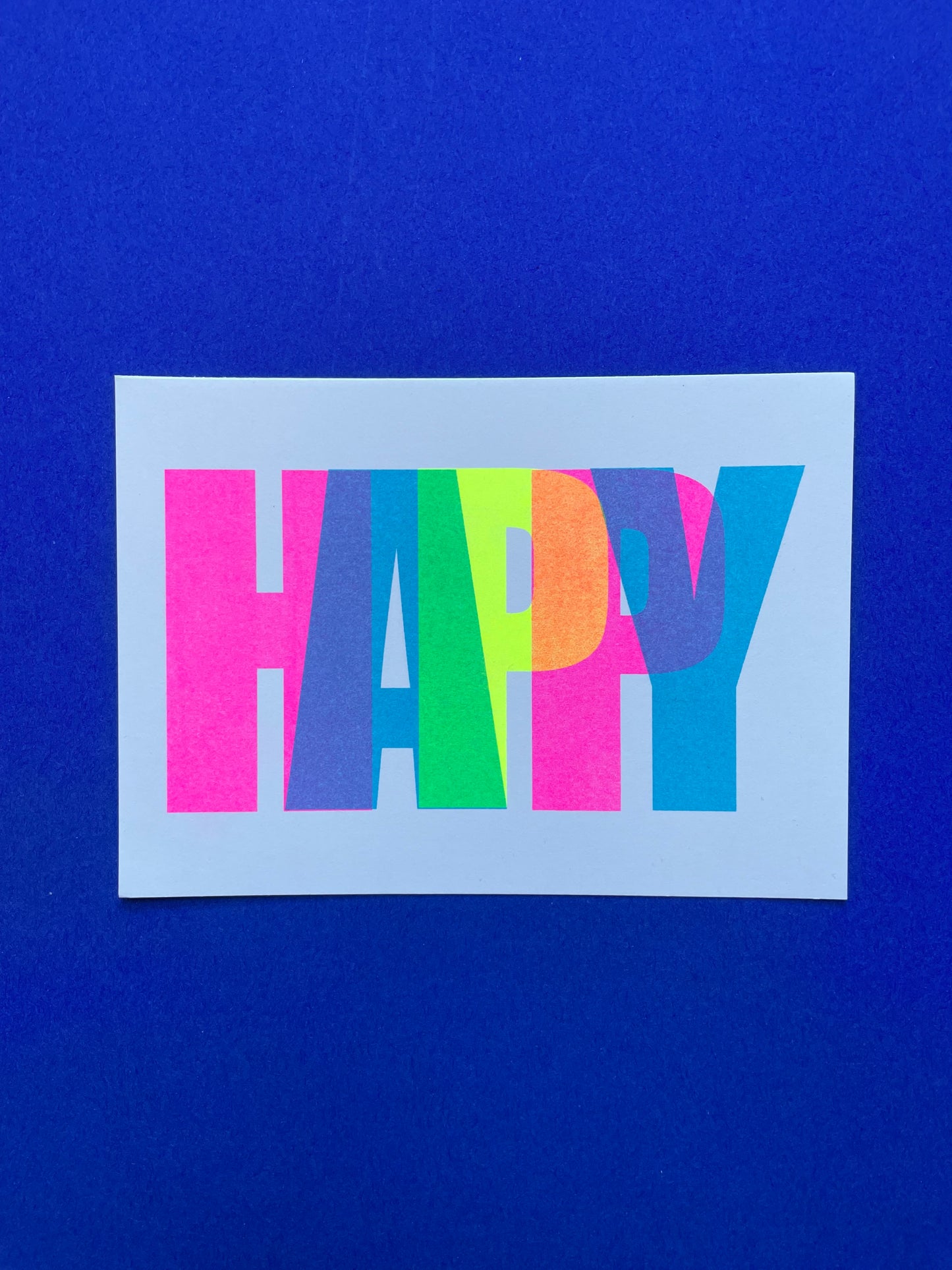 Happy Bday - Risograph print
