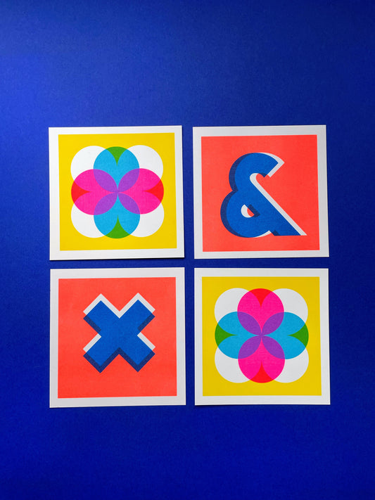 Postcard set 02 - Risograph print