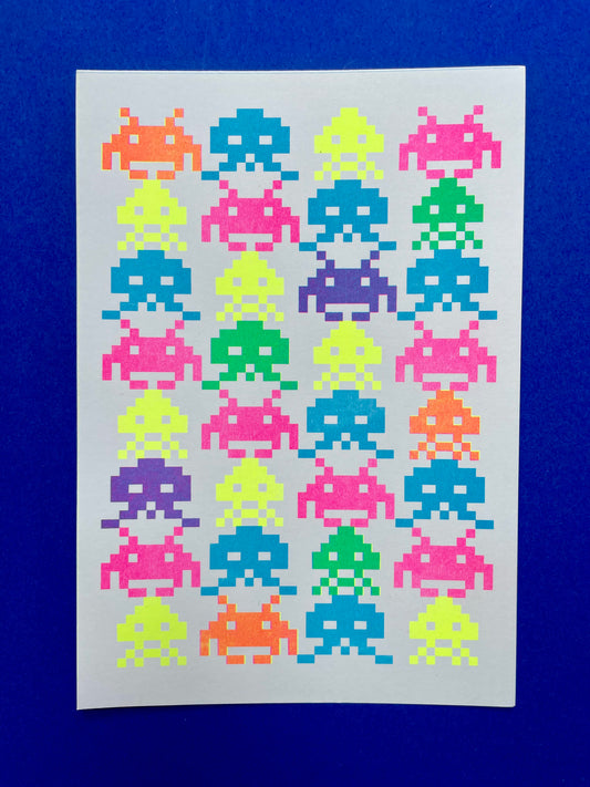 Invaders - Risograph print