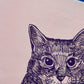 Cat Pim pink - Riso print
